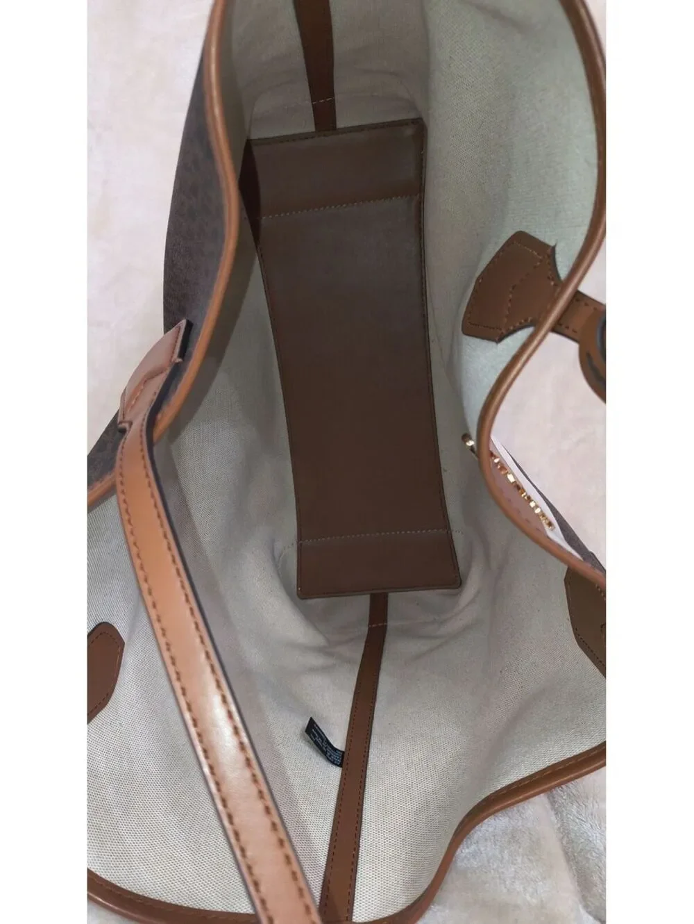 79. Michael Kors Eva Large Signature Logo Stripe Tote Bag
